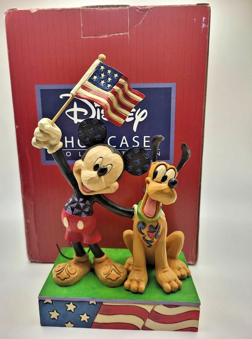 Disney Traditions Jim Shore Mickey Mouse & Pluto Figurine Banner Day Boxed1
