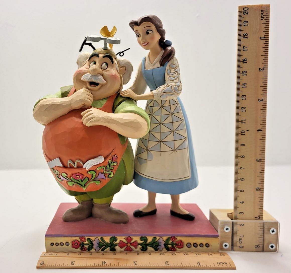 Disney Traditions Beauty & Beast Figurine Devoted Daughter Belle Maurice Boxed10
