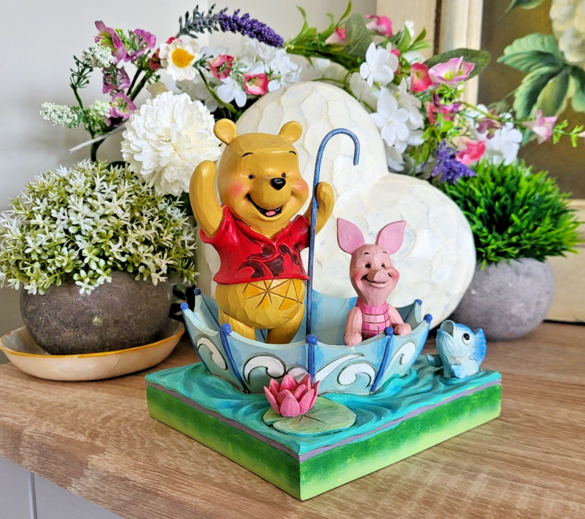 Disney Traditions Winnie The Pooh & Piglet Figurine 50 Years Of Friendship0