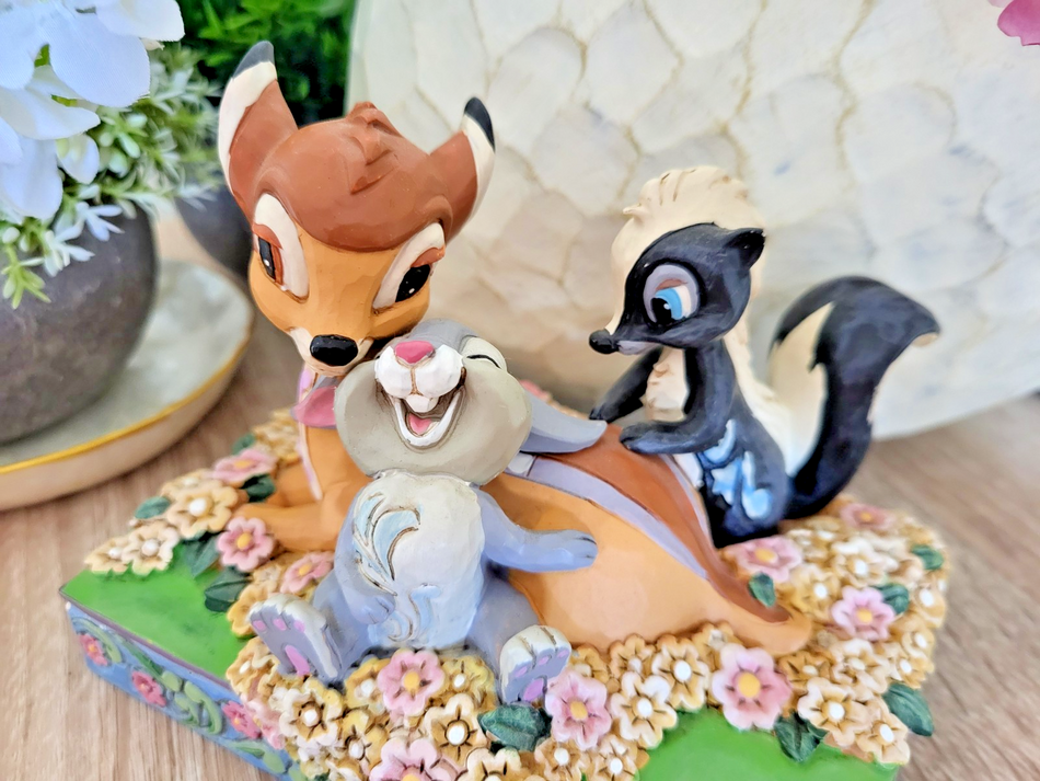 Disney Traditions Childhood Friends Figurine Bambi Thumper Flower Ornament Shore1