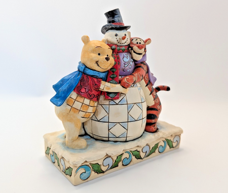 Disney Traditions Winter Hugs Pooh Tigger snowman 4033265 boxed figurine - original tag