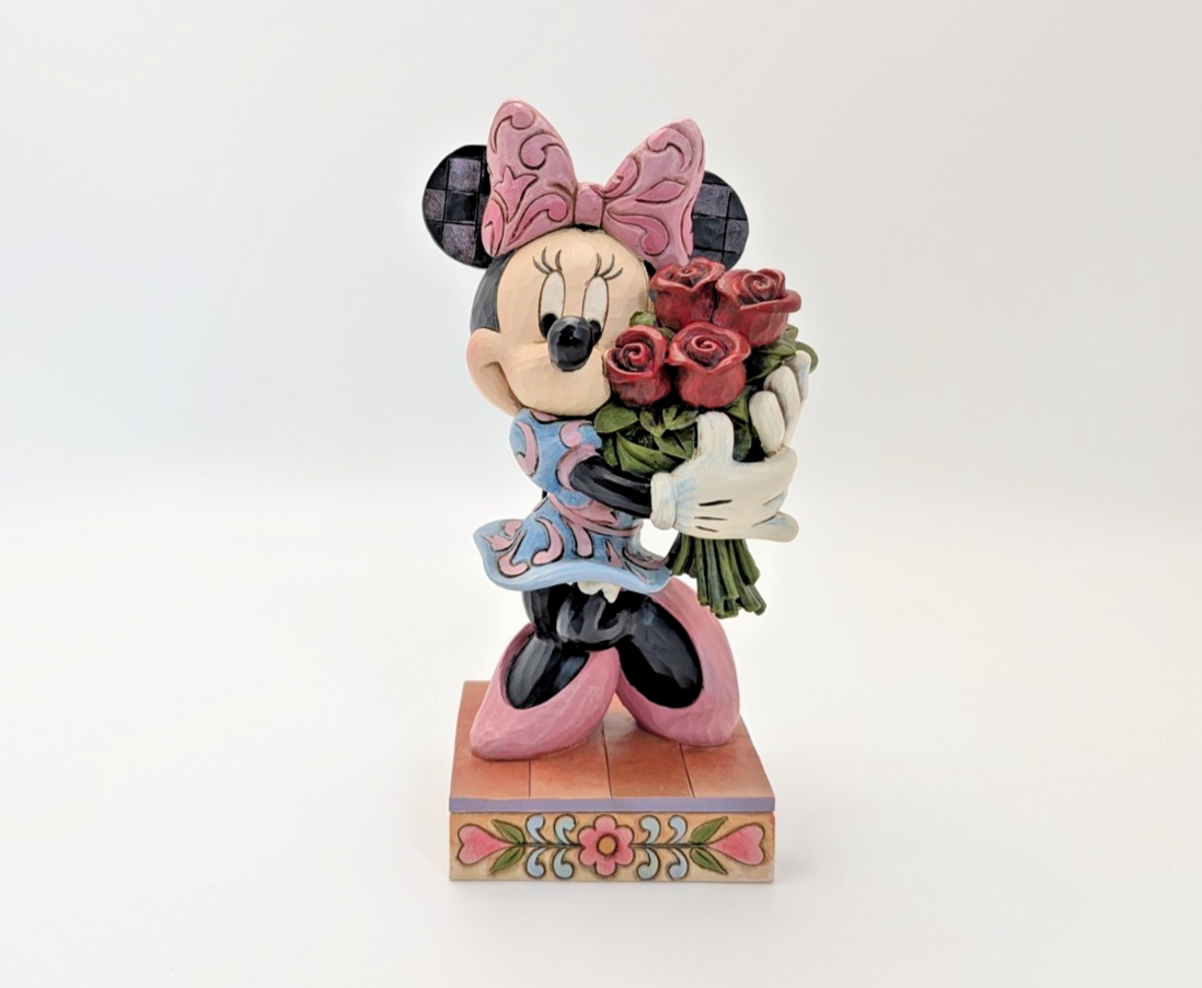 Disney Traditions Showcase Minnie La Vie En Rose Figurine With Flowers Boxed4