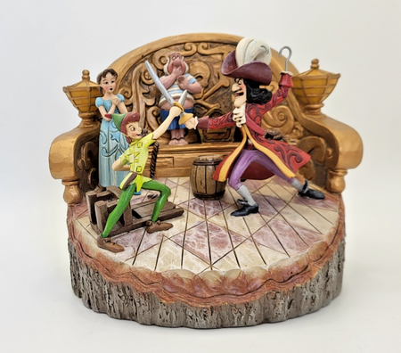 Disney Traditions Daring Duel Figurine Peter Pan Caprain Hook Scene Ornament6