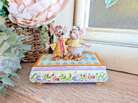 Disney Traditions Bosom Buddies Jaq and Gus trinket box 4007661 - right side view