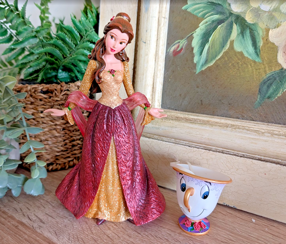 Disney Showcase Belle and Chip Christmas Set 4053349 Boxed