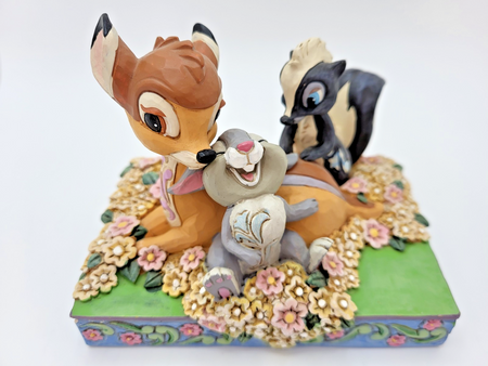 Disney Traditions Childhood Friends Figurine Bambi Thumper Flower Ornament Shore15