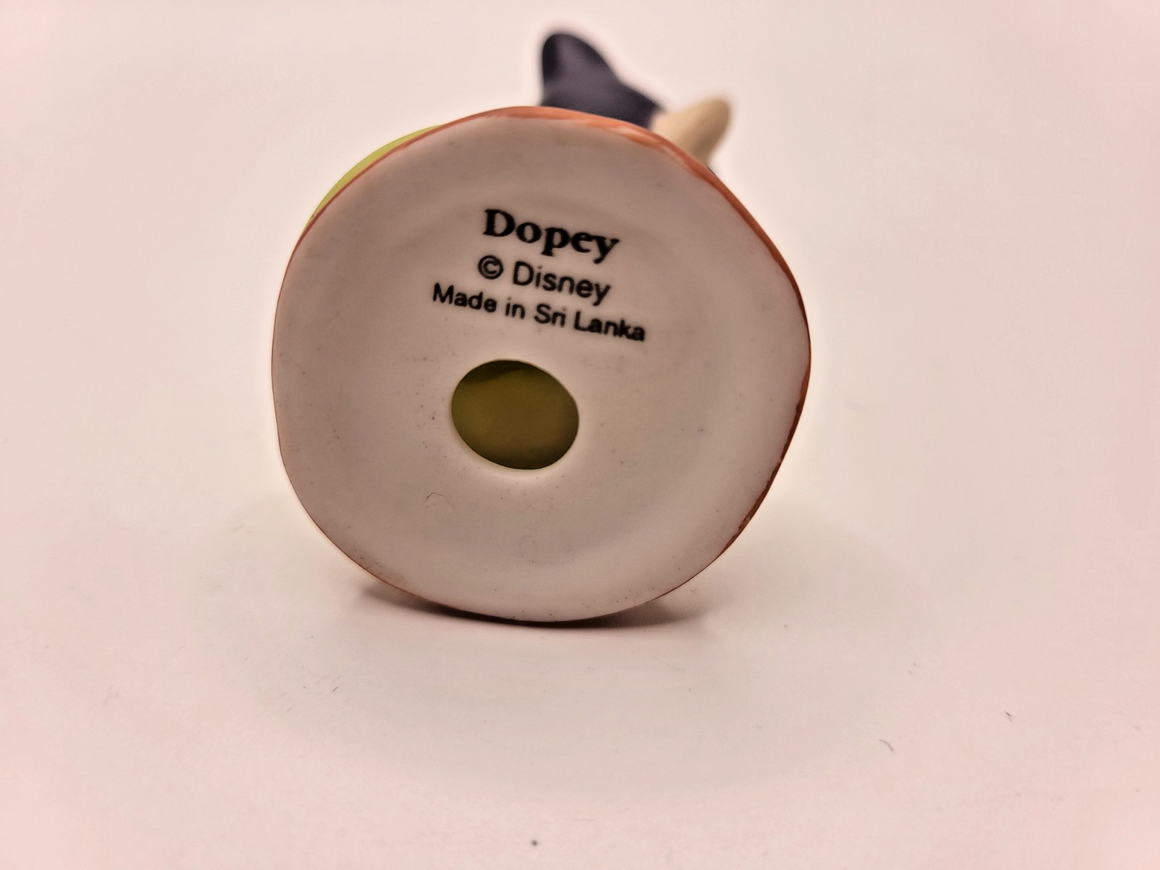 Disney Dopey Dwarf Ornament Grolier Snow White Porcelain Retro Ornament5