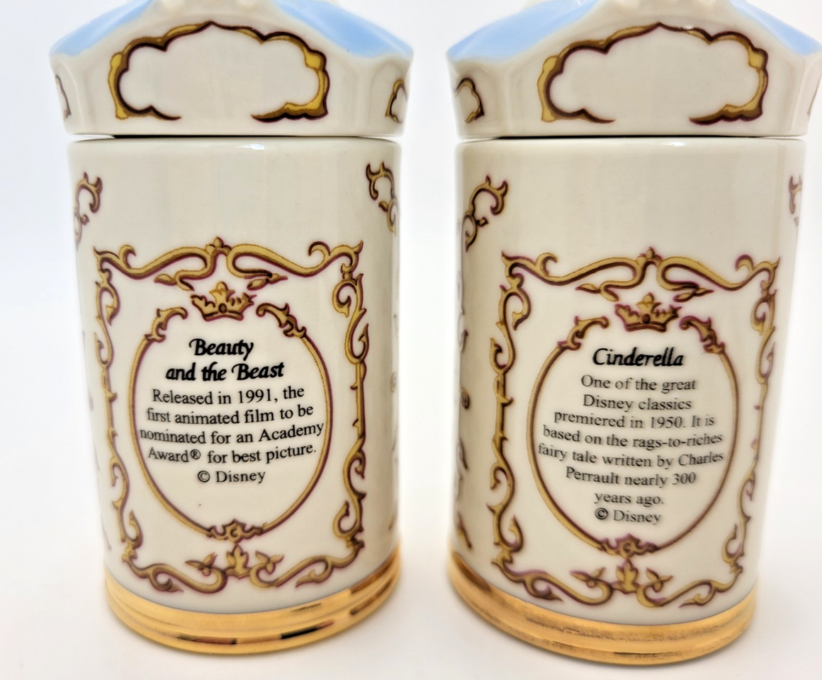 Lenox Disney Spice Jars Sage & Thyme Beauty & The Beast Belle & Cinderella BNIB10