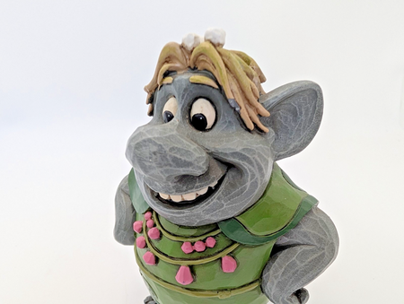 Bulda Frozen troll figurine close-up detail