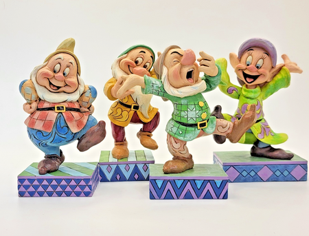 Disney Traditions Jim Shore 7 Dwarfs Dancing Set COMPLETE Snow White Doc Grumpy8