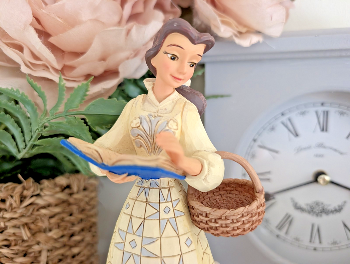 Disney Traditions Belle Bookish Beauty Figurine White Woodland Jim Shore1