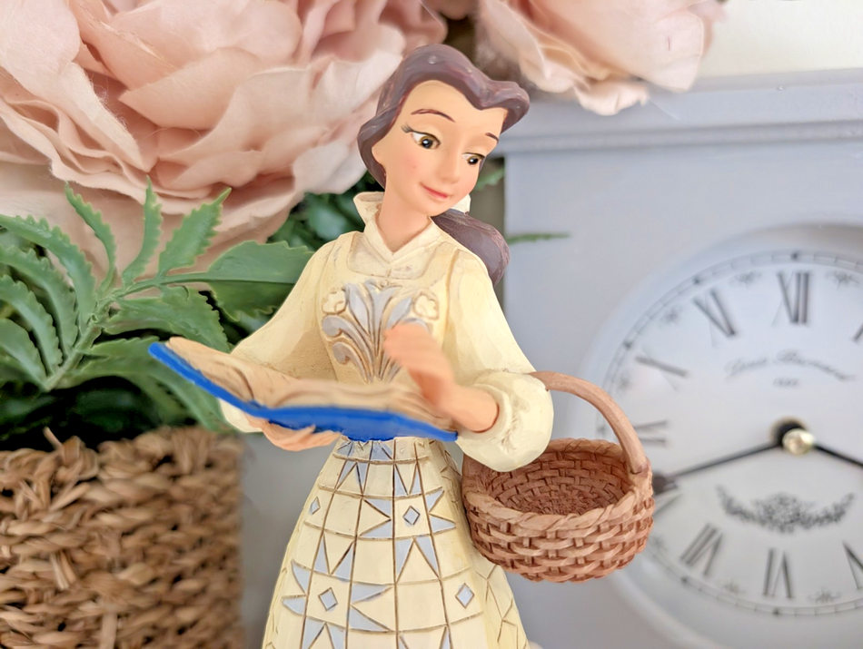 Disney Traditions Belle Bookish Beauty White Woodland 6002338 Boxed