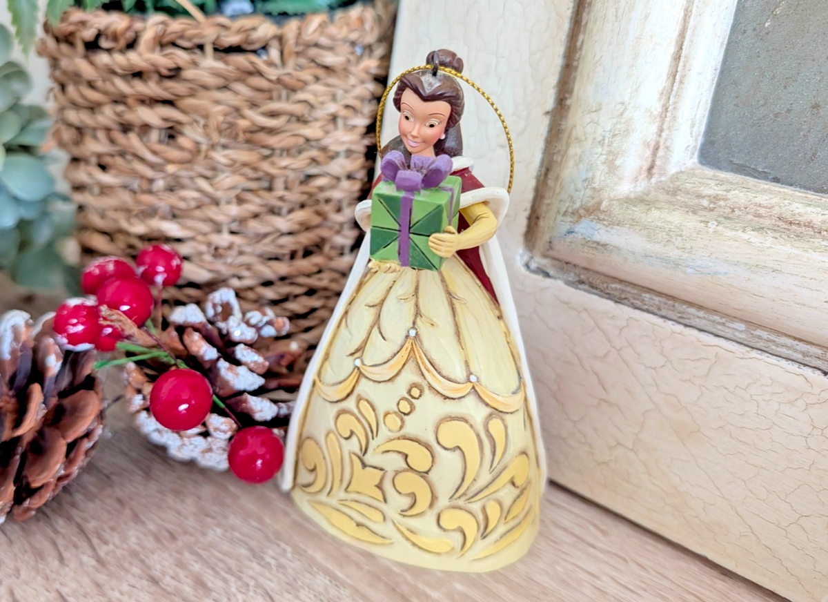 Disney Traditions Belle Beauty hanging ornament A21426 boxed - left side view