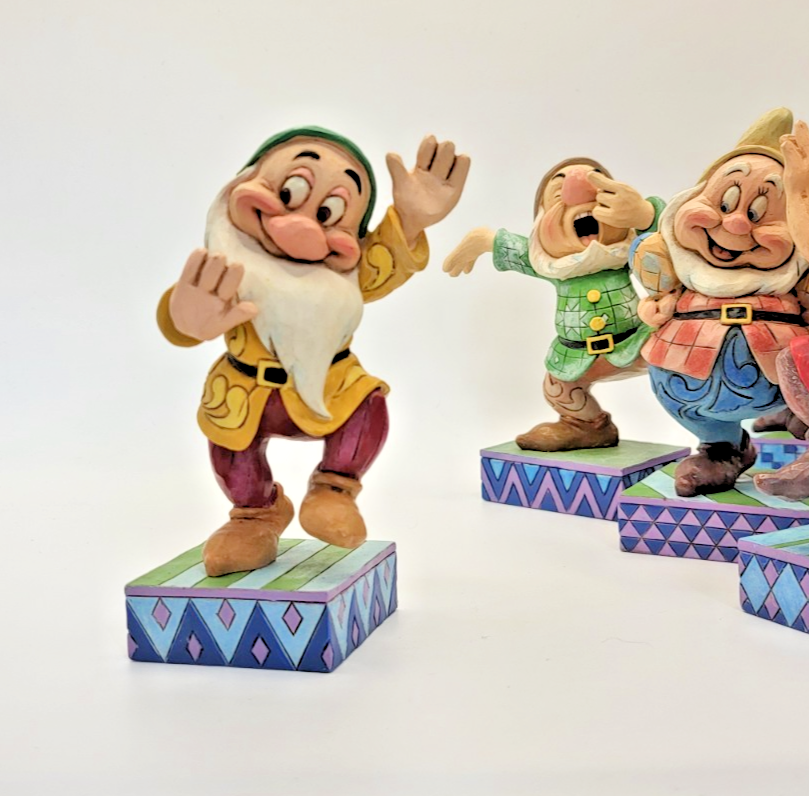 Disney Traditions Jim Shore 7 Dwarfs Dancing Set COMPLETE Snow White Doc Grumpy6
