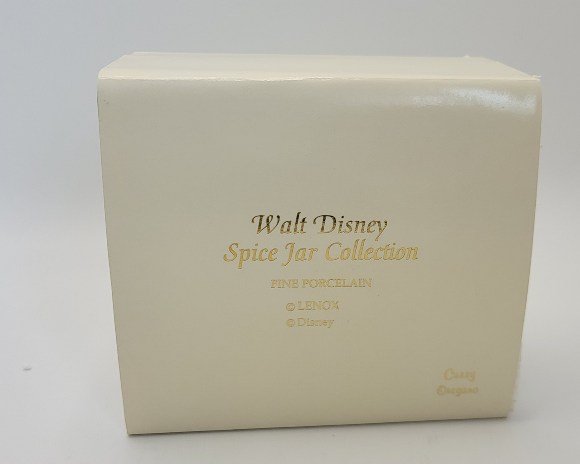 Lenox Disney Spice Jars Curry & Oregano Aladdin & Peter Pan Brand New In Box19