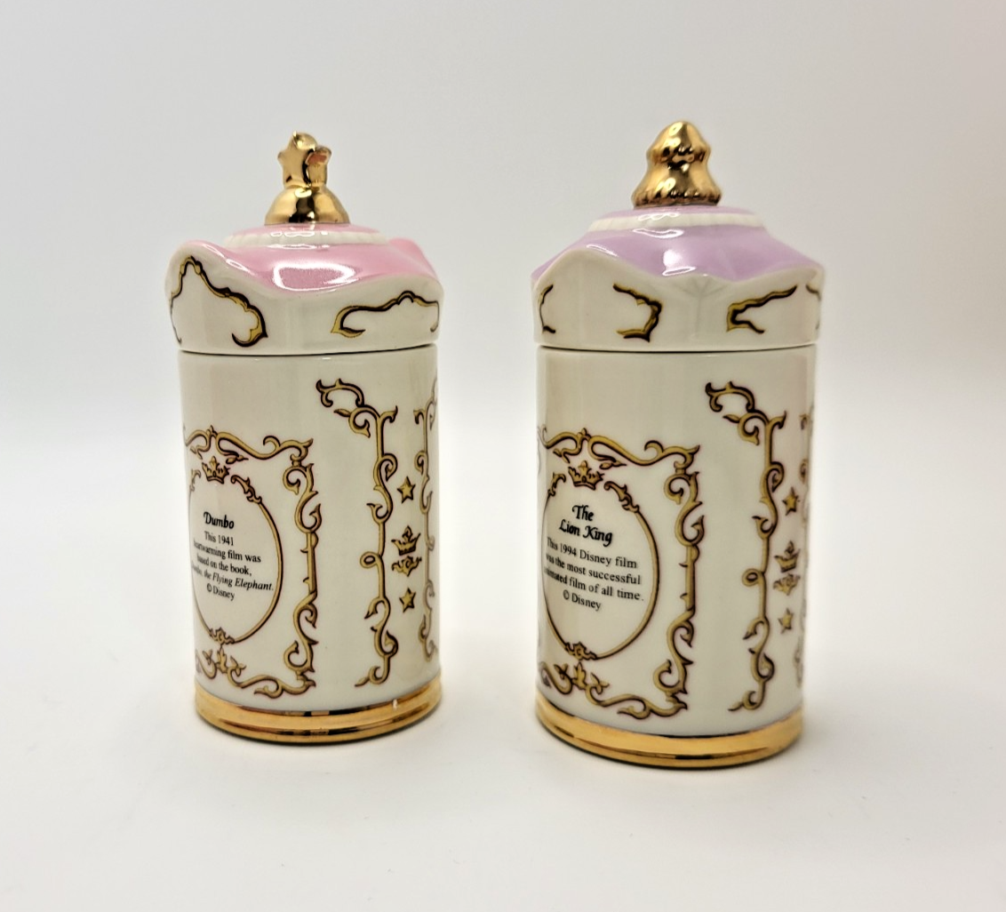 Lenox Disney Spice Jars Dumbo Simba Caraway & Celery Boxed 1995 Porcelain Unused6