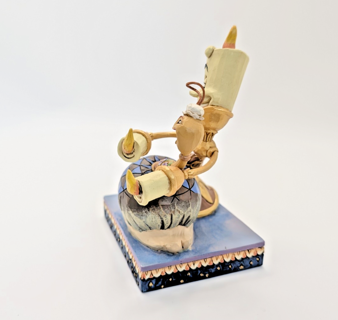 Disney Traditions Showcase Lumiere Plumette Romance By Candlelight Figurine4