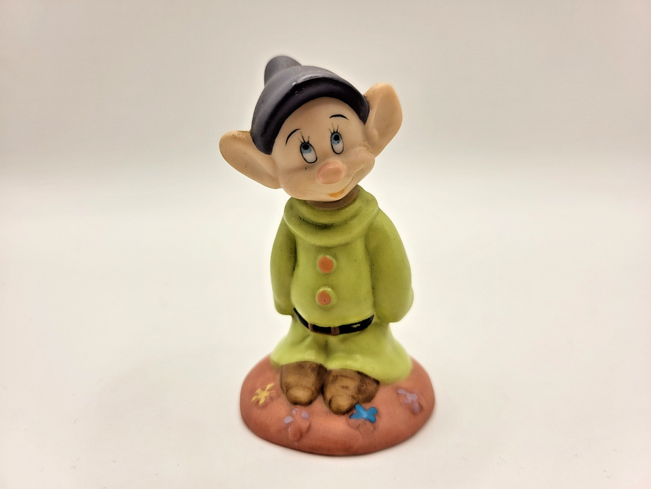 Disney Dopey Dwarf Ornament Grolier Snow White Porcelain Retro Ornament0