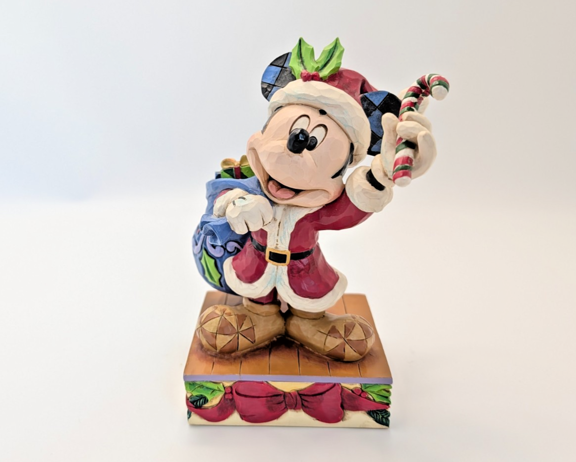 Disney Traditions Mickey Mouse Bringing Holiday Cheer 4052002 boxed figurine - rear view