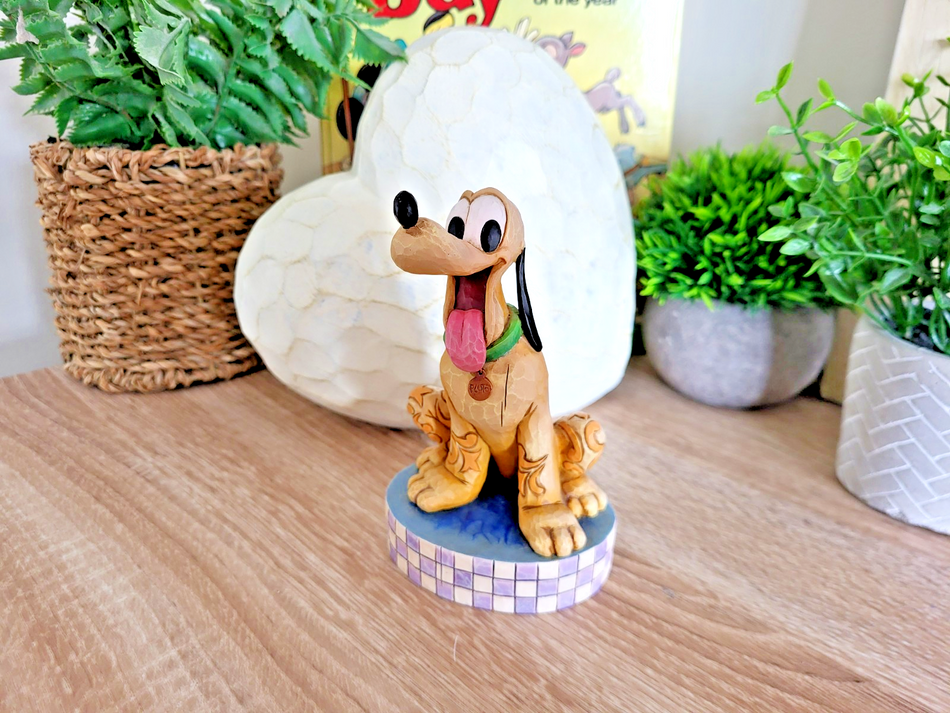 Disney Traditions Showcase Loyal Pluto Figurine Mickey Mouse Jim Shore Dog0