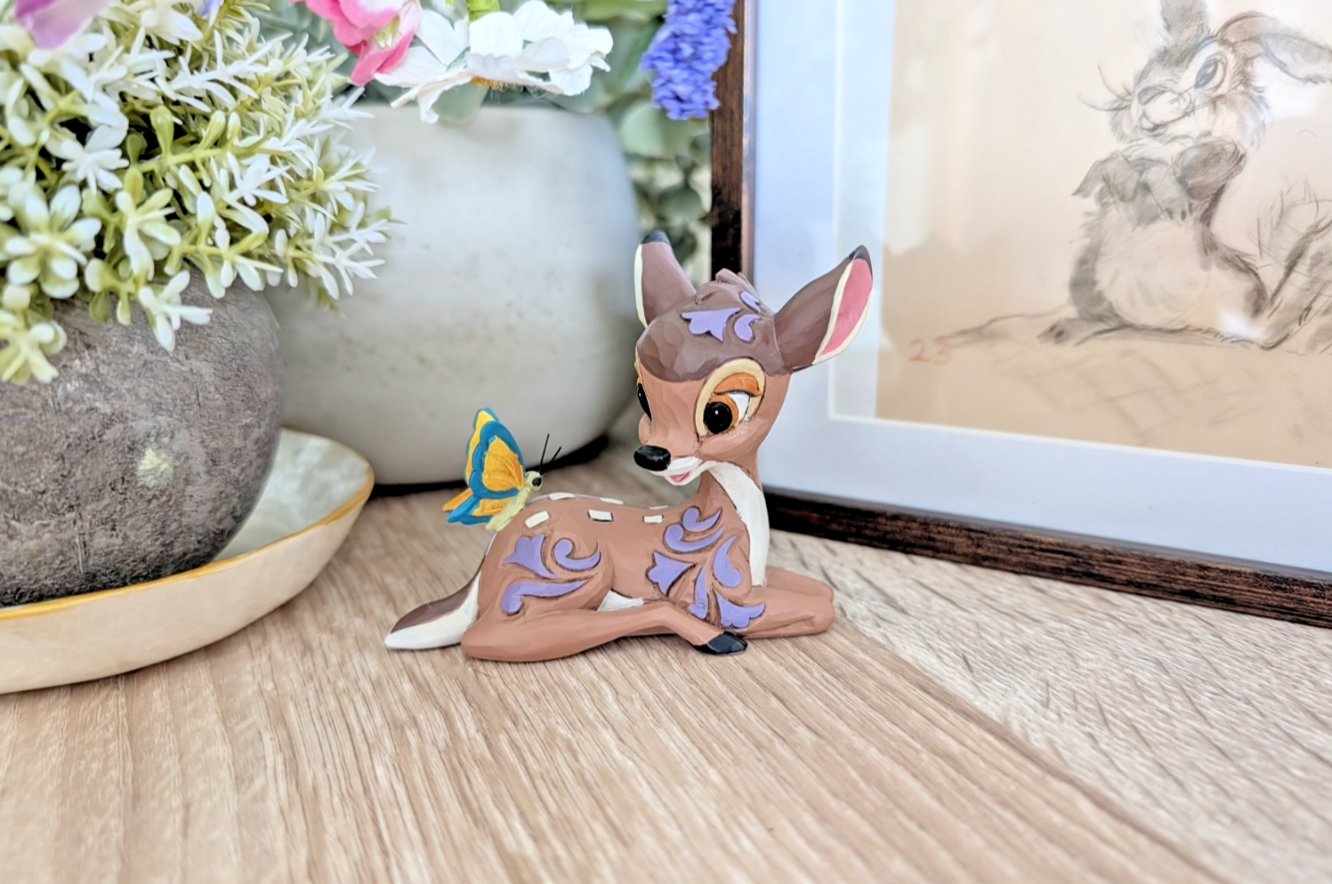 Disney Traditions Showcase Bambi With Butterfly Mini Figurine Jim Shore Boxed1