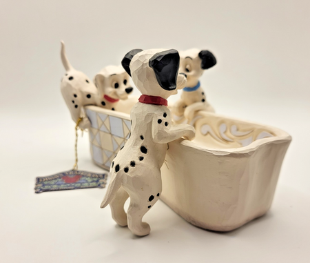 Disney Traditions 101 Dalmations Ornament 'Puppy Bowl' Jim Shore 60080602