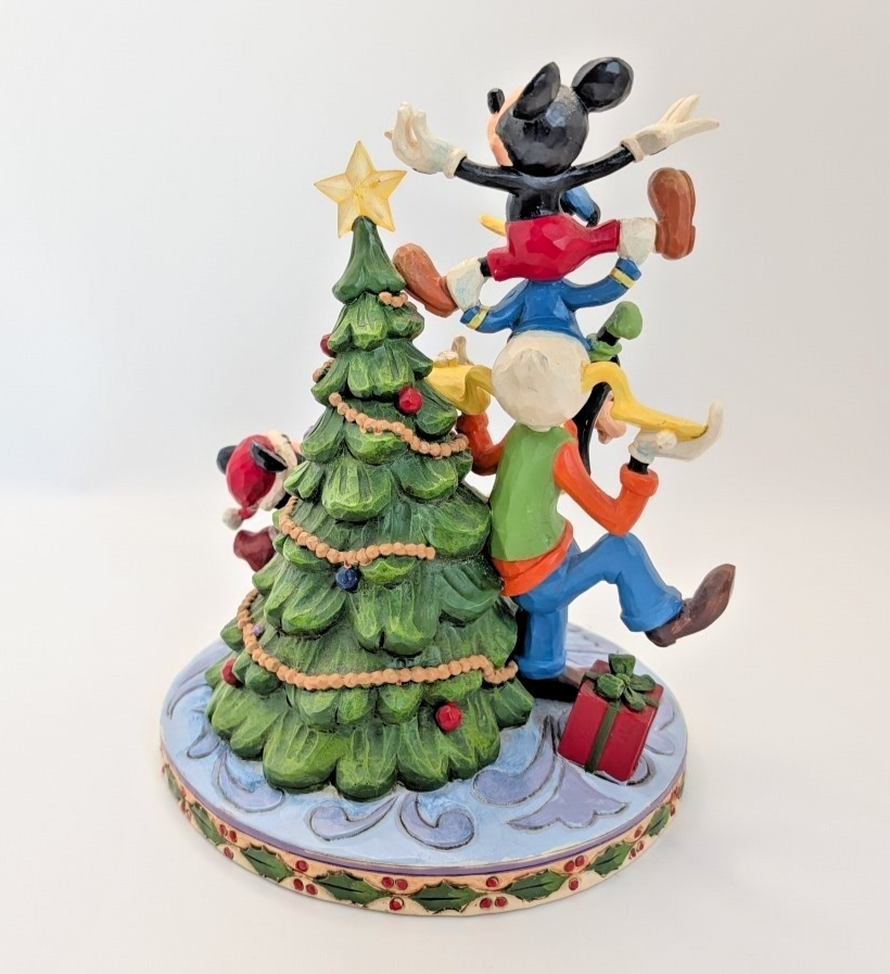 Disney Traditions Mickey and Friends Merry Tree Trimming 6008979 – three-quarter view