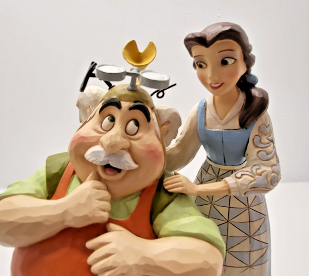 Disney Traditions Beauty & Beast Figurine Devoted Daughter Belle Maurice Boxed14