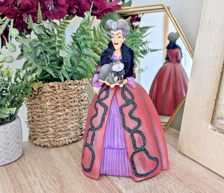 Disney Showcase Rococo Lady Tremaine & Lucifer Figurine Cinderella Villain Boxed0