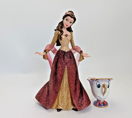 Disney Showcase Haute Couture Belle & Chip Christmas Holiday Figurine 40533493