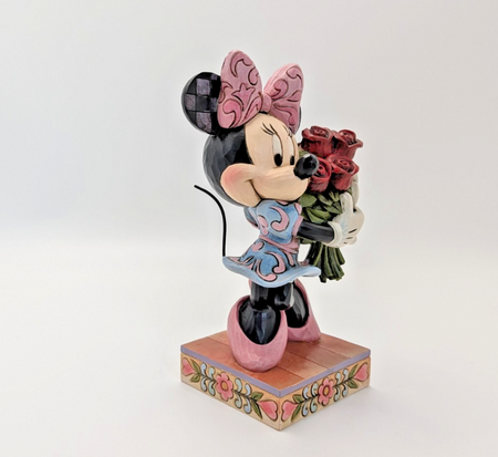 Disney Traditions Showcase Minnie La Vie En Rose Figurine With Flowers Boxed12