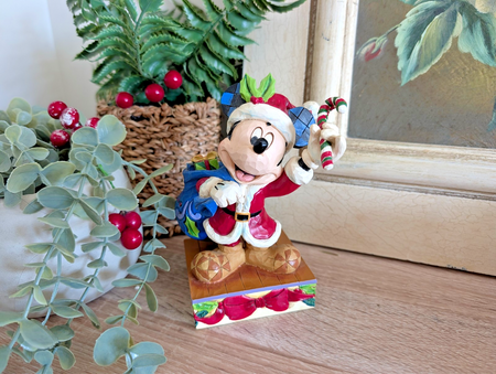 Disney Traditions Mickey Mouse Bringing Holiday Cheer 4052002 boxed figurine - right side view