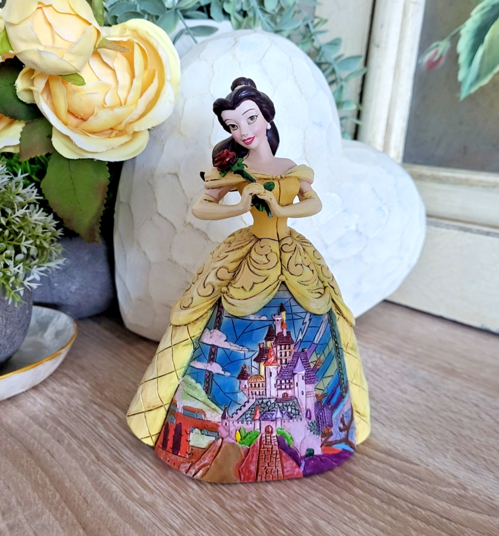Disney Traditions Belle Figurine Enchanted Castle Dress Ornament Beauty0